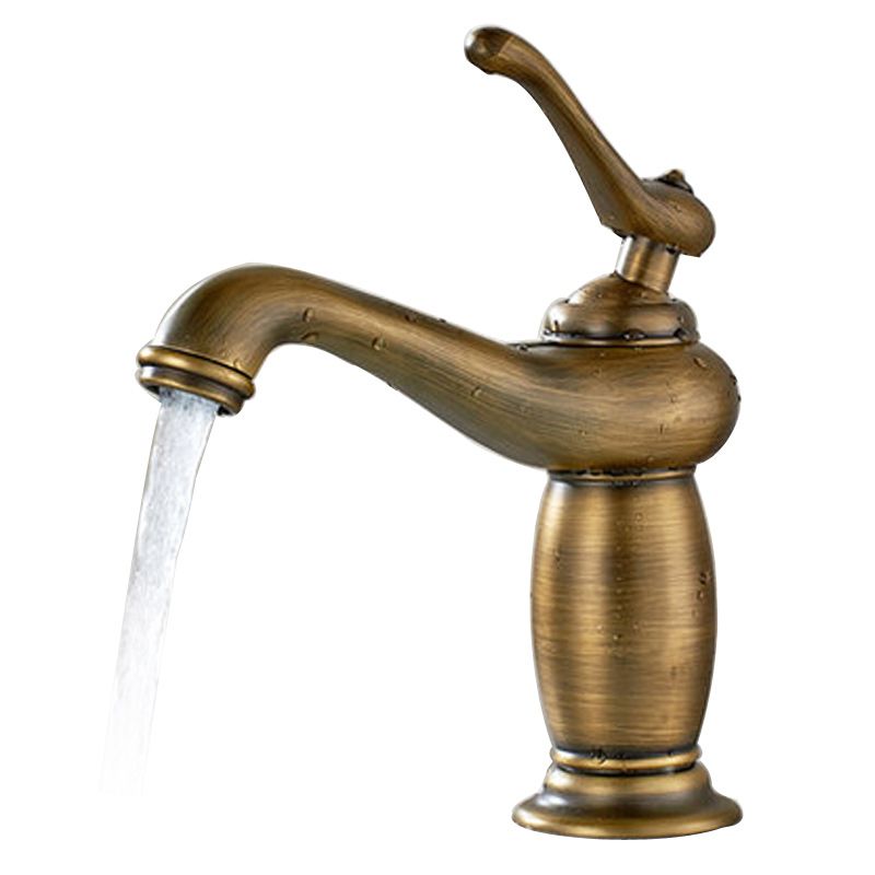 Vintage Classic Vessel Faucet Lever Handle Low Arc Vessel Sink Bathroom Faucet