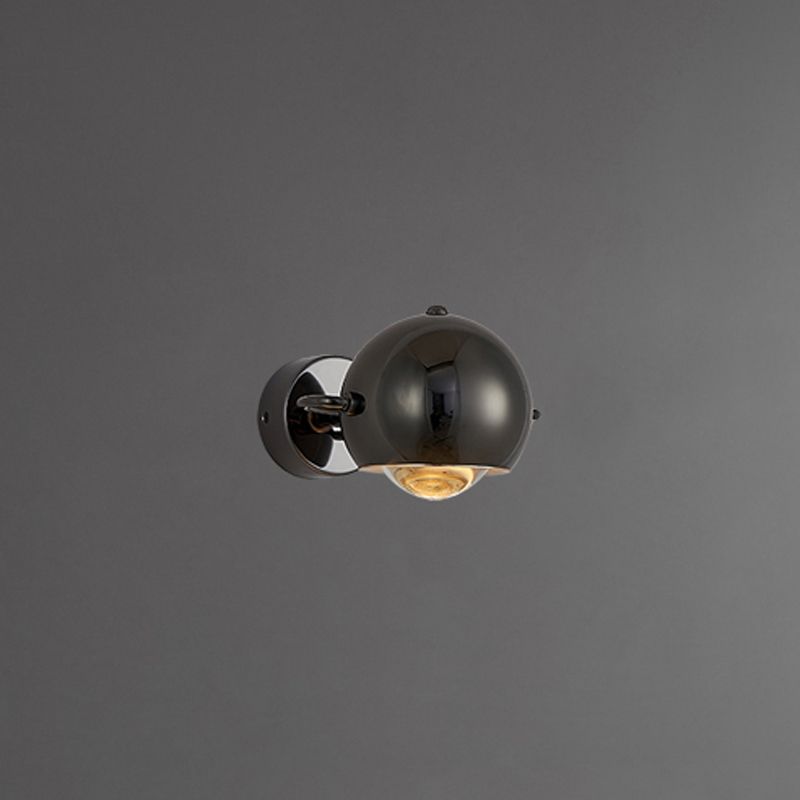 Modernism Wall Sconce Black Globe Sconce Lighting with Metal for Bedroom