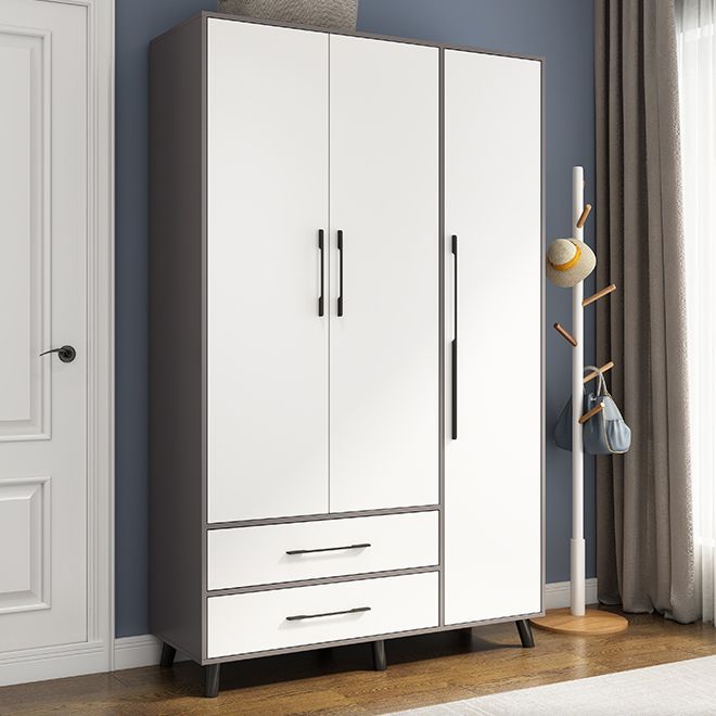 Engineered Wood Wardrobe Armoire Modern Style Wardrobe for Bedroom