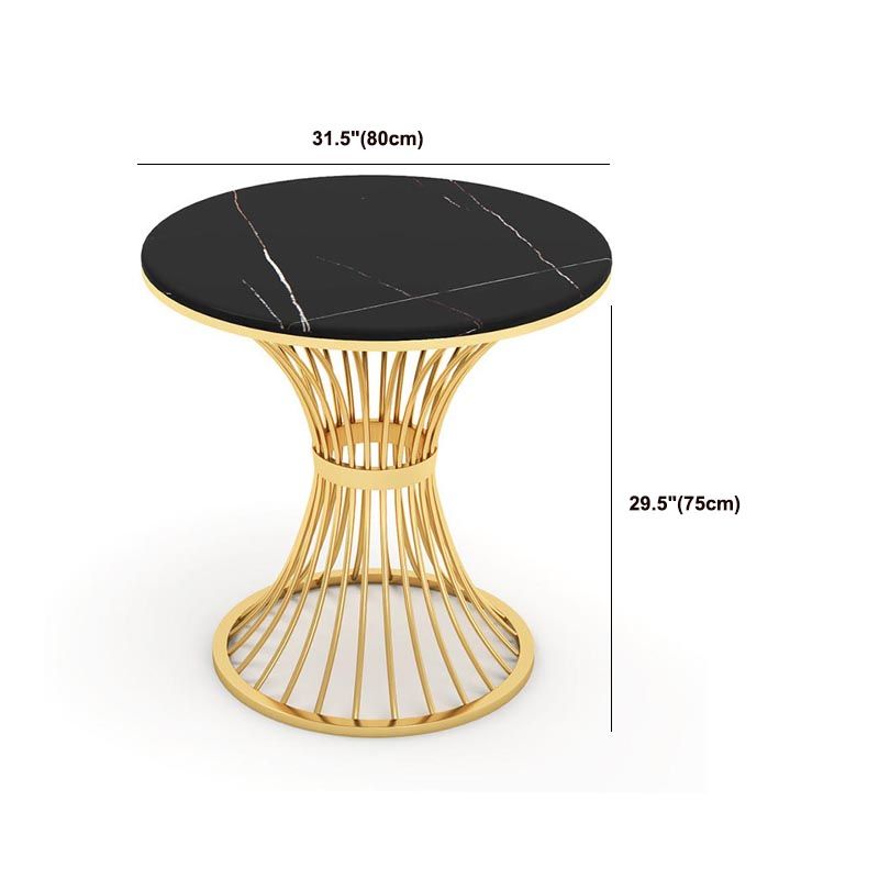 Glam Dining Set Stone 1/4/5 Pieces Dining Gold Furniture for Home