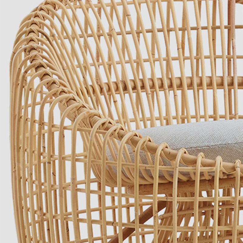 Rattan Patio Sofa Rust Resistant Outdoor Patio Sofa with Cushion