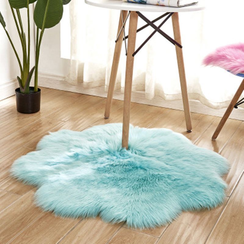 Modern Solid Color Carpet Polyester Carpet Non-Slip Backing Area Shag Rug for Living Room