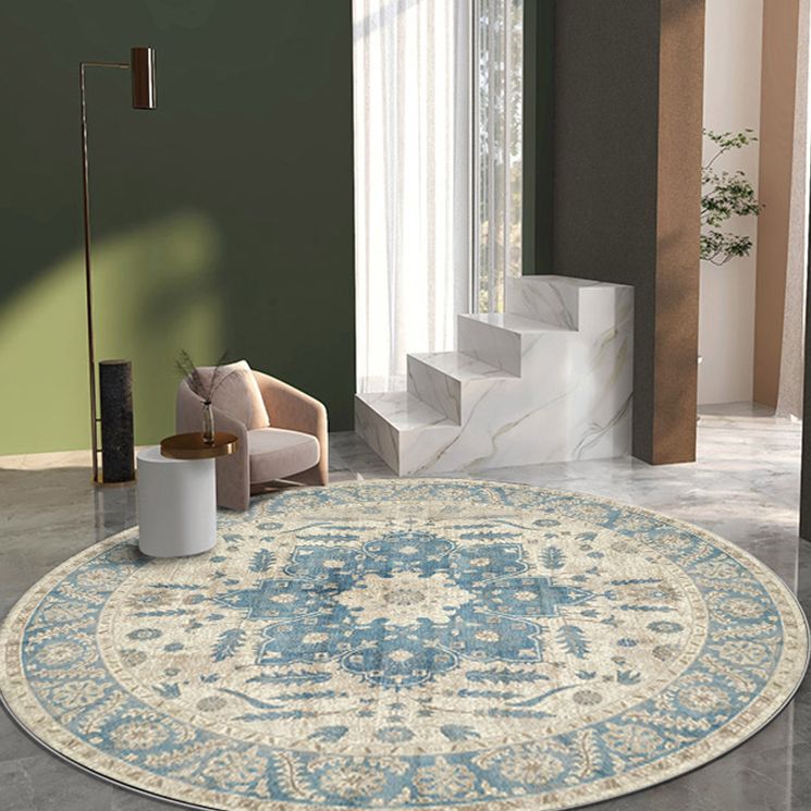 Area vintage di chiaro tappeto Polyester Etnic Pattern Easy Care Tappet per soggiorno