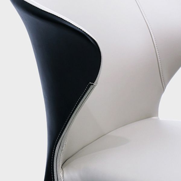 Chaise de salle à manger contemporaine, chaise d'appoint à oreilles avec 4 pieds en métal pour un usage domestique