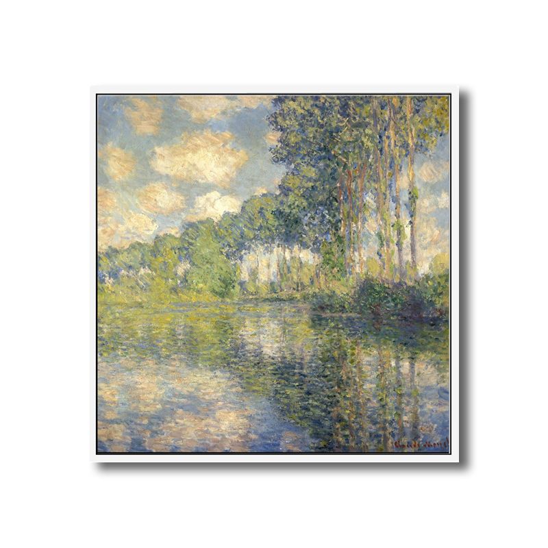 Rustic Landscapes Painting Canvas Textured Dark Color Wall Art Decor for Living Room