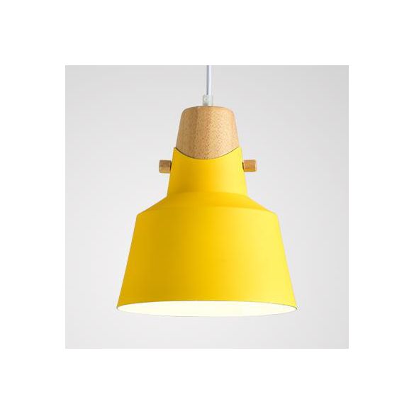 Bell / Dome Plafond Pendant Light Modernisme Métal 1 Lumière 8,5 "/ 14" Dia rose / jaune / Green Lampe suspendue