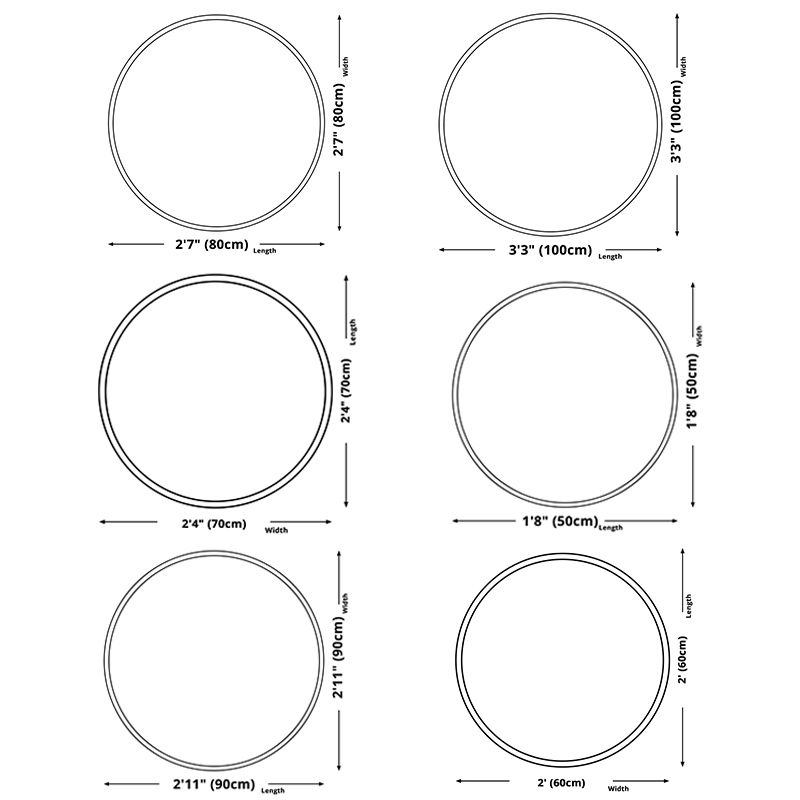 Round Blue Tone Simple Indoor Rug Polyester Floral Print Rug Non-Slip Backing Indoor Rug for Living Room