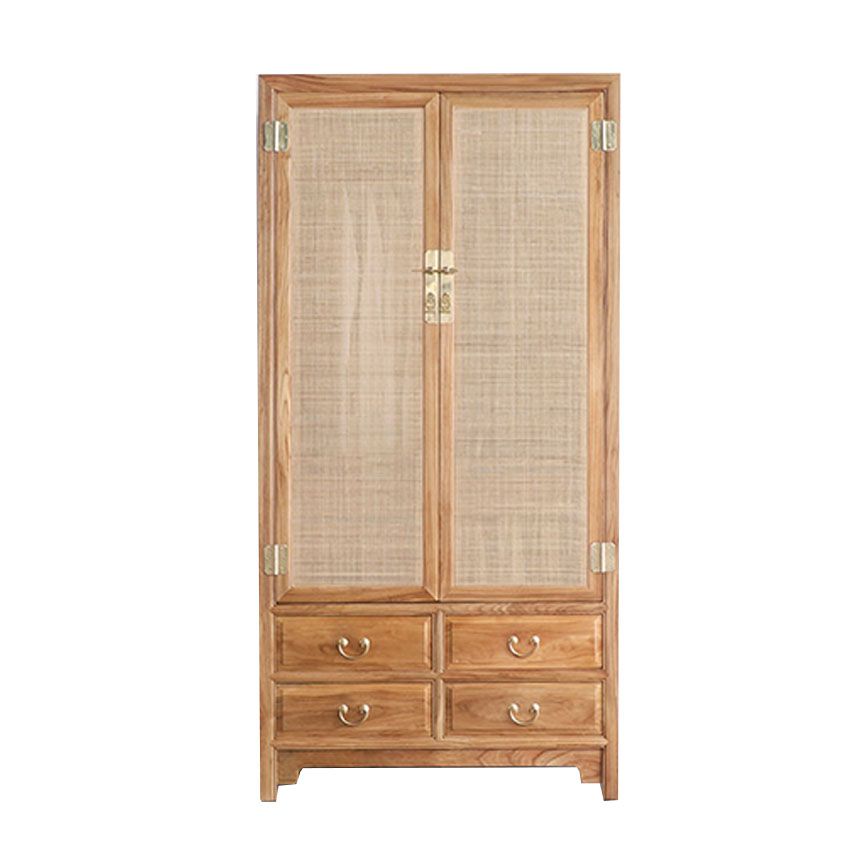 Modern Style Wood Wardrobe Cabinet Clothes Rail Wardrobe Armoire
