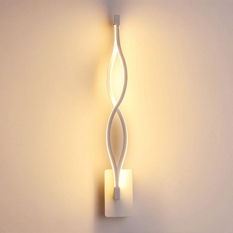 Acrylic Linear LED Wall Sconce in Modern Simplicity Aluminium 2-Light Wall Lamp for Interior Spaces