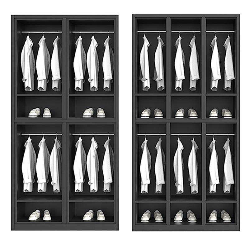 Hinged Wardrobe Cabinet Contemporary Metal Wardrobe Armoire for Home