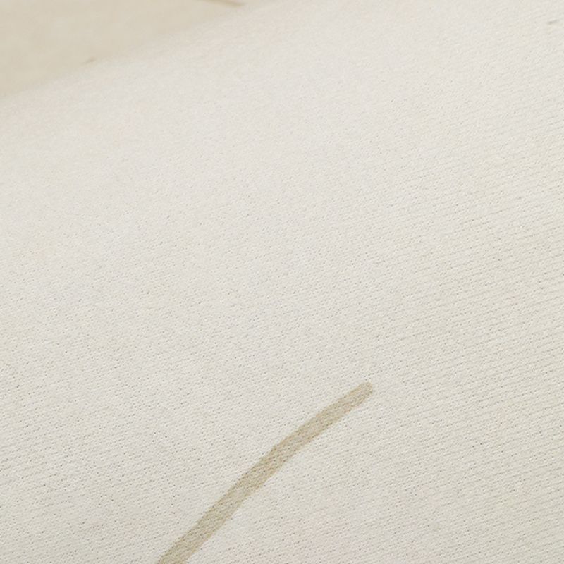 Simplicity Rug Beige Polyester Carpet Stain Resistant Rug for Living Room