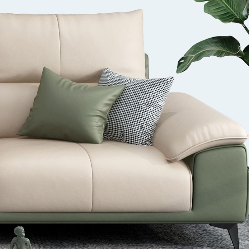 Genuine Leather High Back Pillow Top Arm Sofa and Sectional with Storage