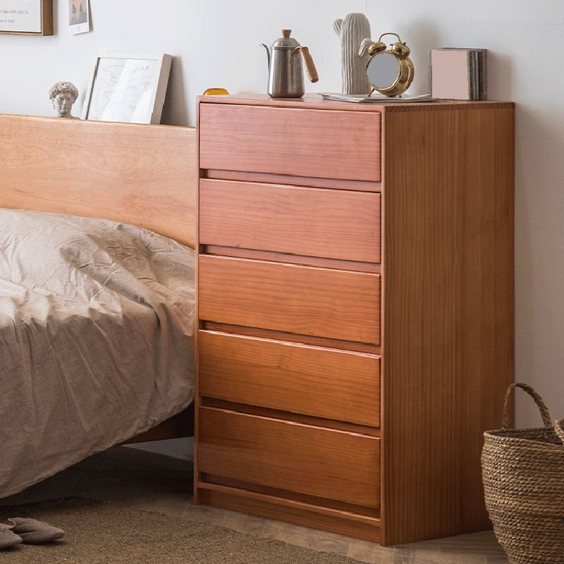 Rectangle Pine Accent Chest with Drawers Modern Chest 27.56" L