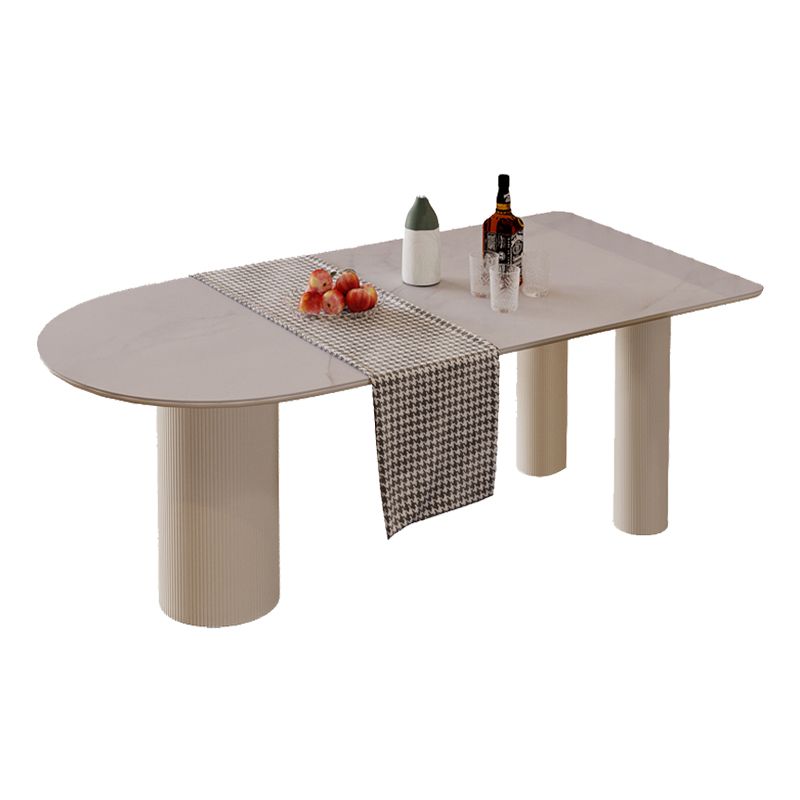 Metal Contemporary Free Form Table Sintered Stone Table for Dining Room