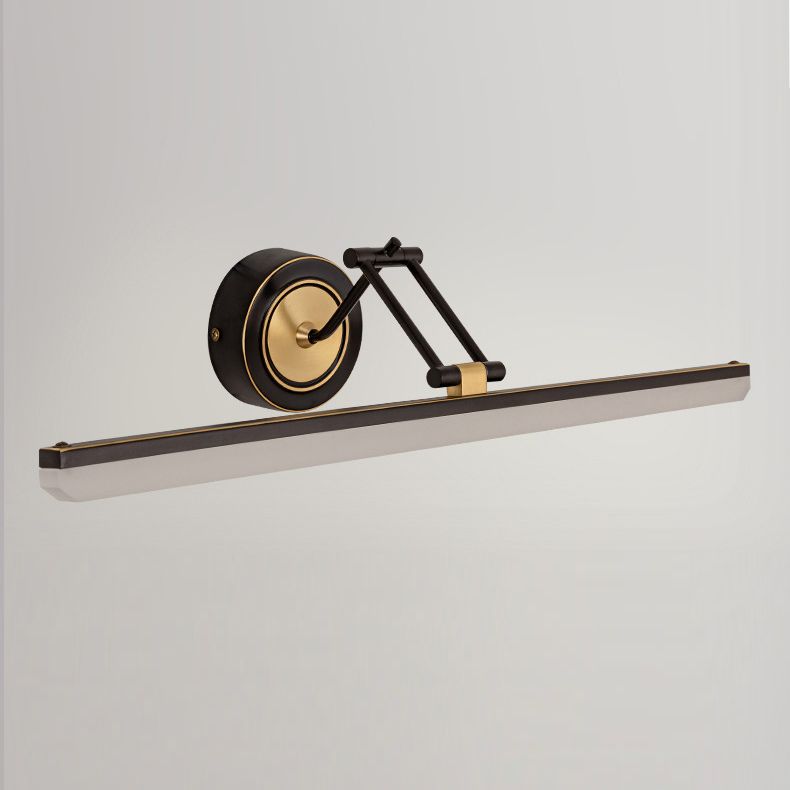 Linear Shape Wall Lighting Modern Style Metal 1-Light Sconce Lamp for Shower Room