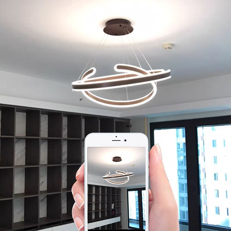 Simplicità creativa Luce a sospensione multistrato per caffetteria da salotto