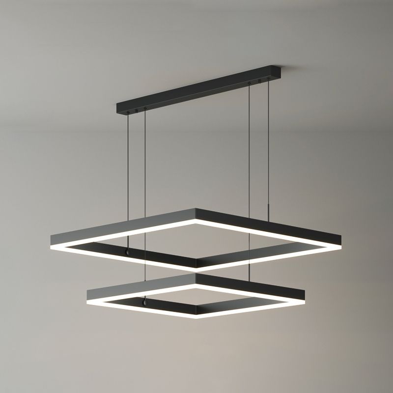 Lámparas de lámparas cuadradas de varios niveles Restaurante moderno