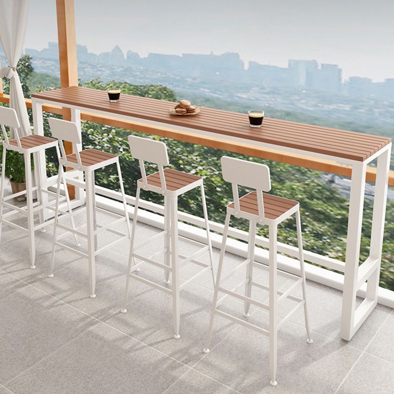 Modern Bar-height Table with White Base 41.3-inch Height Table