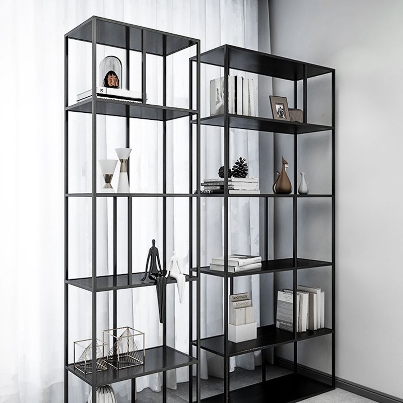Metal Industrial Etagere Bookshelf Iron Iron Open Vertical Bookshelf for Office