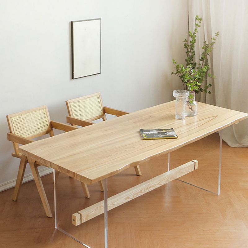 Specialty Dining Table Modern Brown in Solid Wood Table for Kitchen