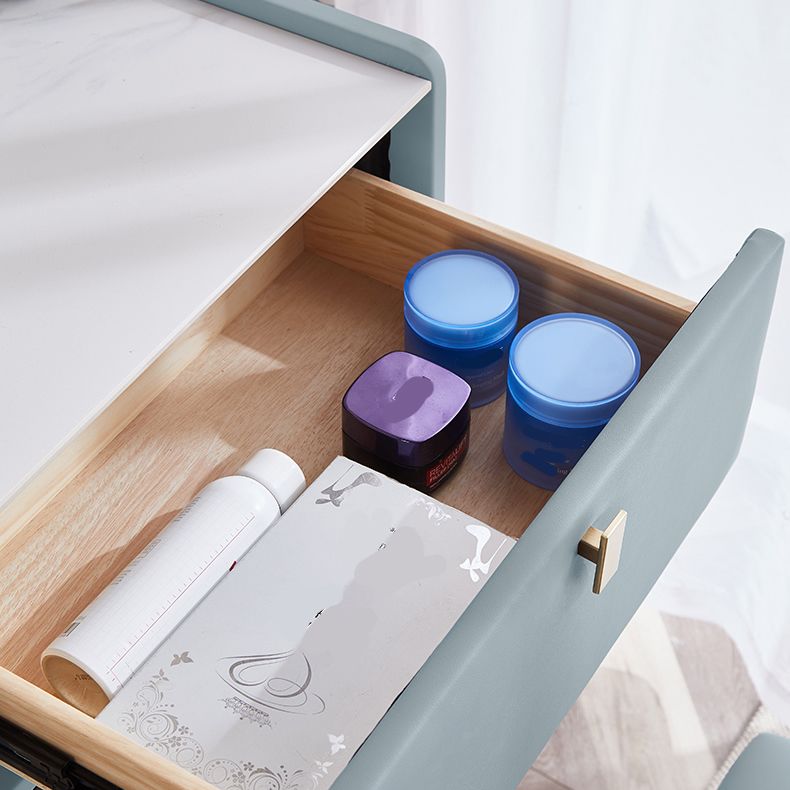 Pine Bedroom Contemporary Storage Box 1 Drawers Wood Vanity Table