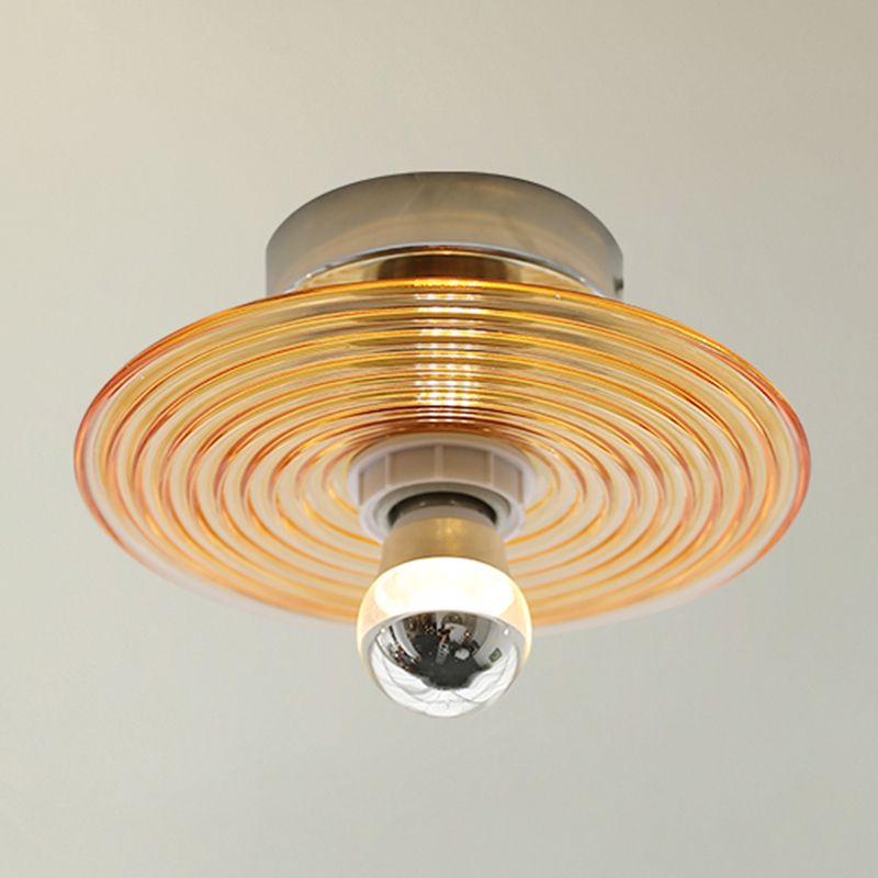 Modern Simple Glass Ceiling Light Circle Shape Ceiling Lamp for Bedroom