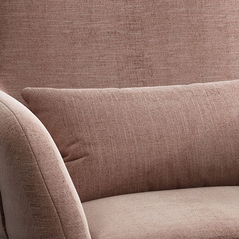 Arms Included Accent Chair Cotton Blend Chair With 4 Legs Base