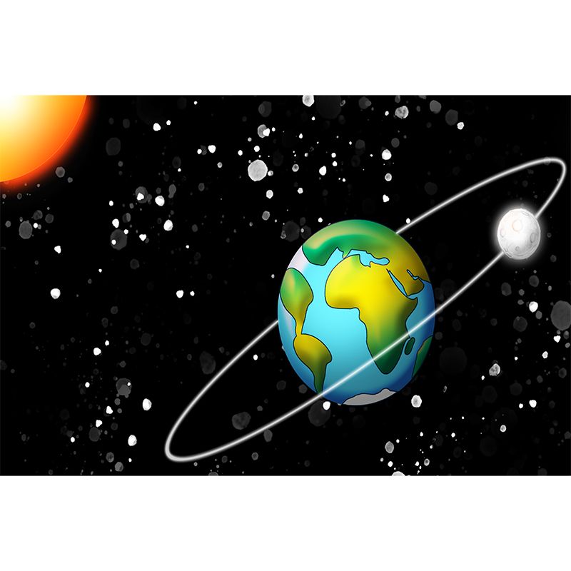 Modern Universe Spaceship Wall Mural for Children's Bedroom, Personalized Size Available