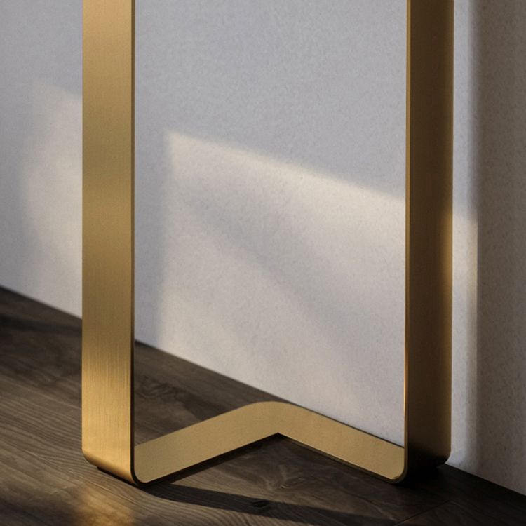 Glam Stone Half Moon Console Table 13.78" Wide 1-shelf Accent Table