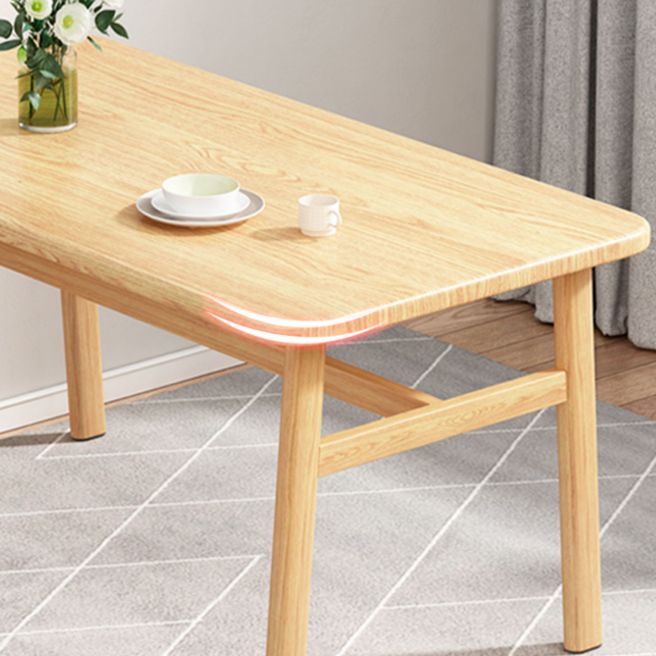 Contemporary Rectangular Dining Table with Legs for 2-4 People