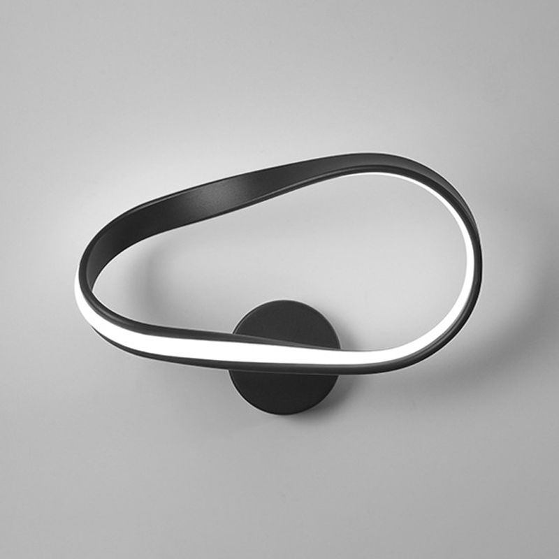 Modern Unique Shape Wall Light Fixture Wall Mounted Lighting in Black for Bedroom