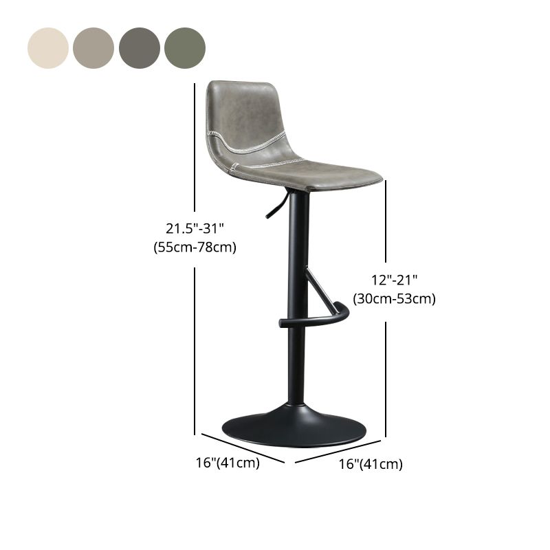 Modern Metal Dining Kitchen Room Armless Stool Low Back Bar Stool