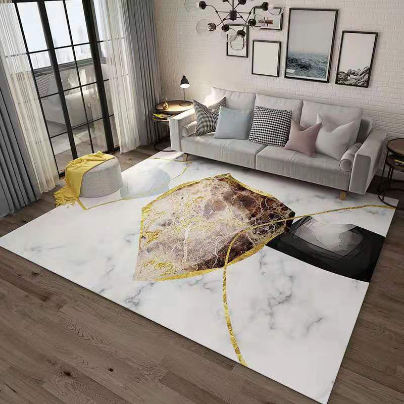 Contemporary Colorblock Rug Multi Colored Synthetics Area Carpet Pet Friendly Washable Anti-Slip Rug for Decoration