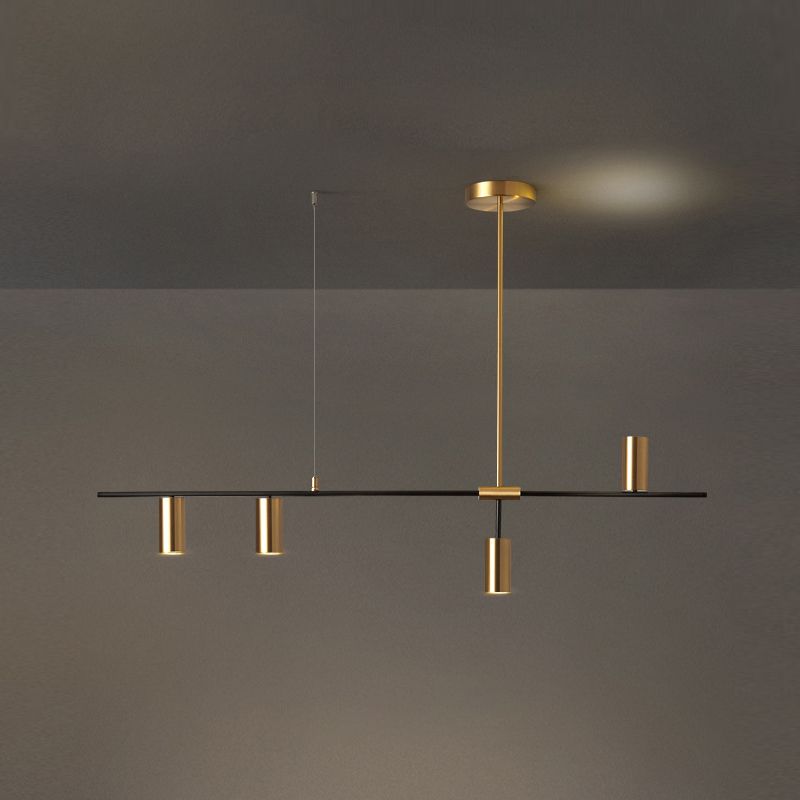 Modern Dining Chandelier Light Cylindrical Shade Pendant Light Fixture for Dining Room