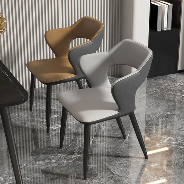 Silla de comedor de acabado mate tapizado de brazo trasero de brazo trasero de brazo trasero