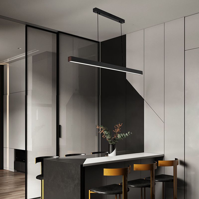 Linear Island Pendant Lights Modern Lighting Chandelier Metal 1 Light Island Lights