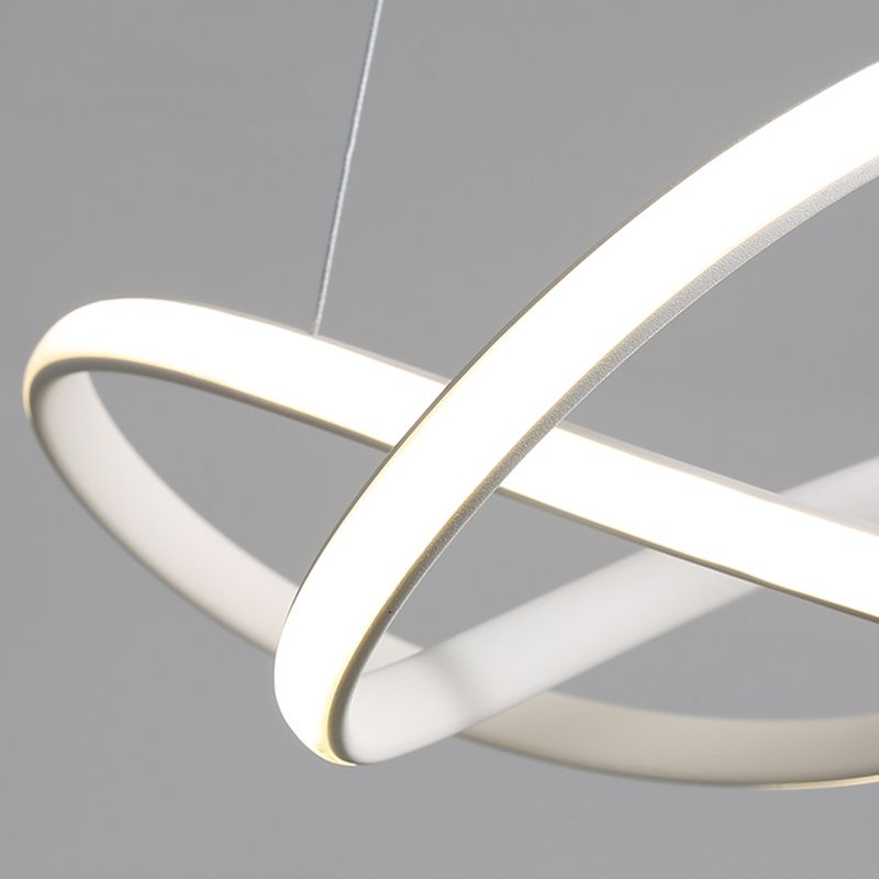 Noordse lineaire kroonluchter metalen metalen LED -kroonluchter hanger voor woonkamer