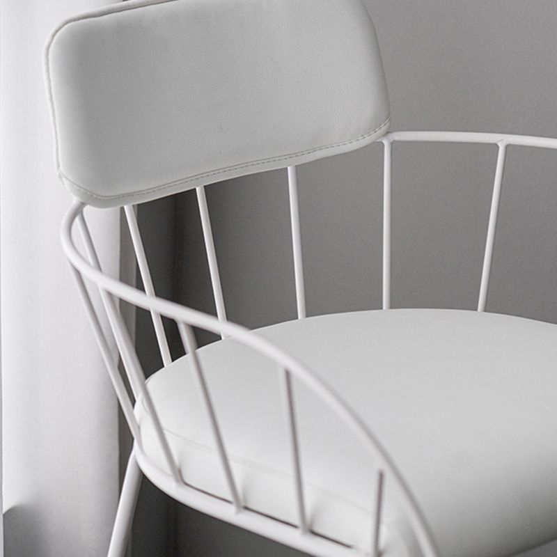 Contemporary 39" Height Backrest Counter Stool with Leather Cushion