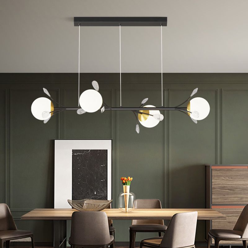 4 licht bol eiland verlichting eigentijdse glazen eilandlichten in zwart