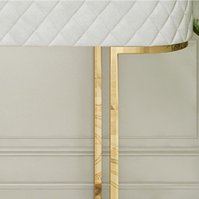 Sled Glam Marble Console Table 14" W Oval Console Accent Table for Hall