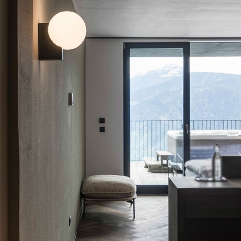 Modern Chrome/Black Bathroom Vanity Light 1 Light Wall Light Sconces