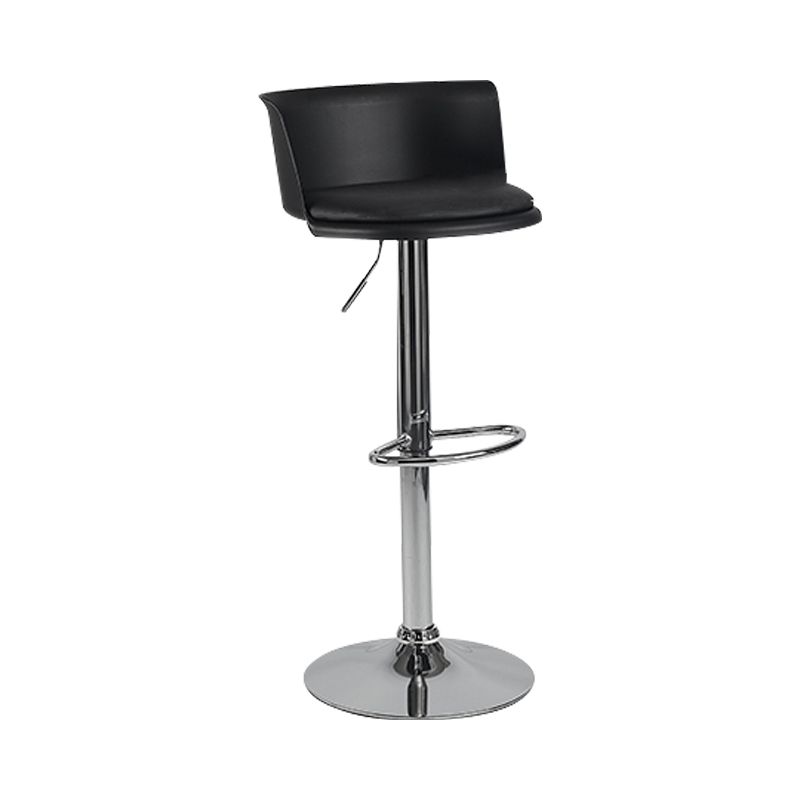 Metal Base Adjustable Height Bar Stool Contemporary Footrest Bar Stool