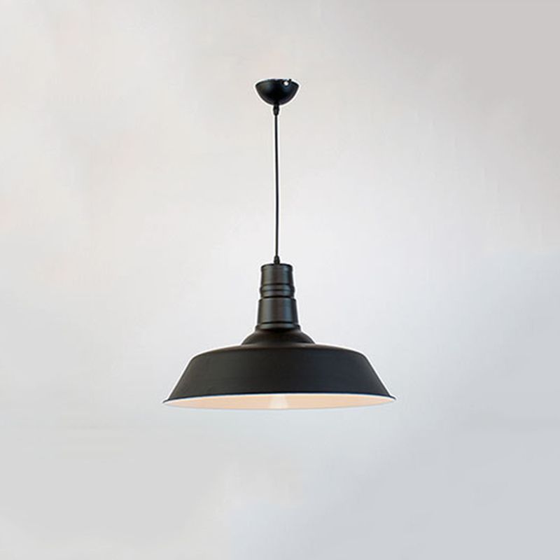 Modern Industrial Barn Shade Hanging Light, Macaron Metal 1-Light Pendant Lighting