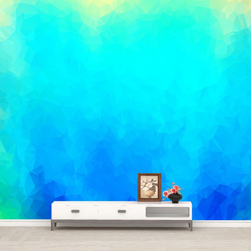 Triangle Geometry Illustration Water Resistant Murals for Living Room, Customized Size Available