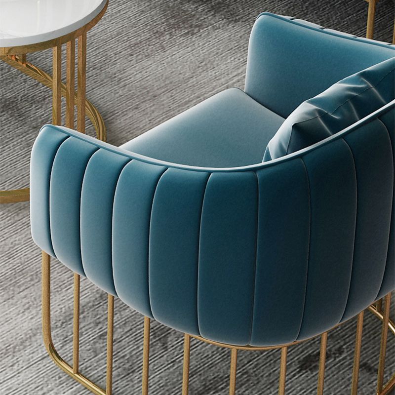 Contemporary Fabric Standard Settee Sloped Arm Tight Back Sofa