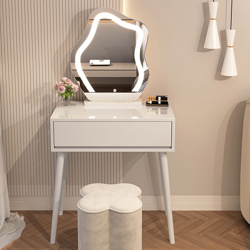 Contemporary Wooden Makeup Vanity Desk Table with Storage Drawers