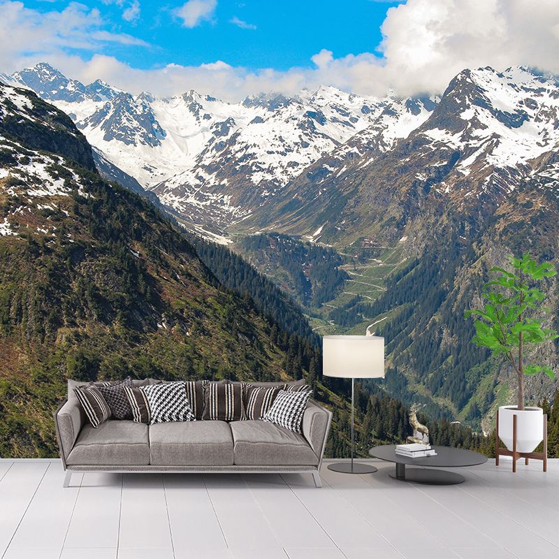 Mountain Landscape Mural Decal Waterproofing, Wall Covering for Living Room