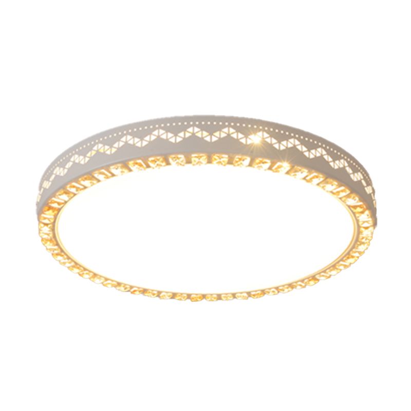 White Ceiling Light Fixture Modernism LED Flush Mount for Bedroom