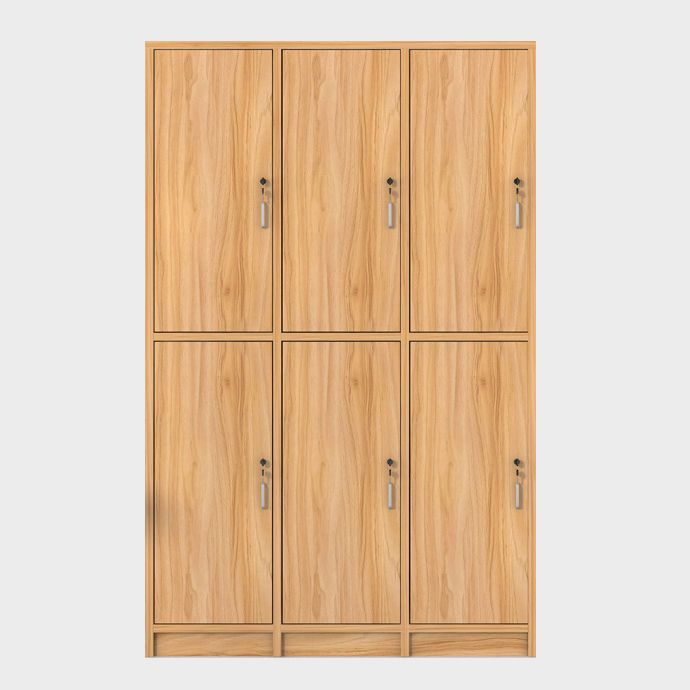 Light Wood Finish Contemporary Storage Cabinet Engineered Wood Indoor Cabinet