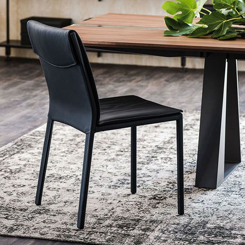 Modern Chairs Dining Armless Chair with Metal Legs for Kitchen
